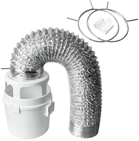 Bokcztml Set di sfiato per asciugatrice per interni con essiccatoi raccogli pelucchi filtro acqua secchio tubo di sfiato accessori elettrici Ventilazione salvaspazio
