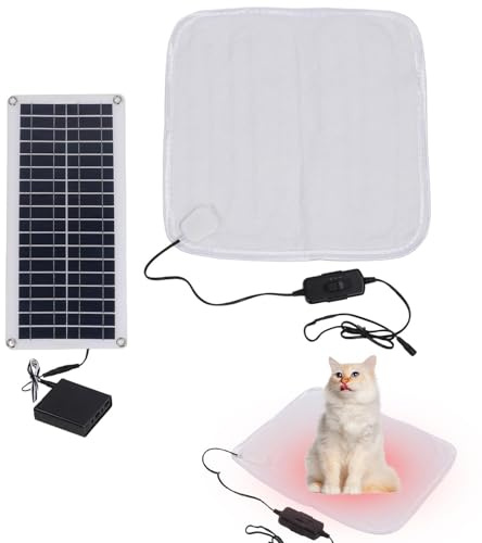 100 W Solar-Heizmatte für Haustiere, Thermokissen | Verstellbares, wasserdichtes Kissen, gemütlicher Teppich, Isolierdecke, Ruhebett, extra warmer Bettbezug für Haustiere, wärmendes Schlafzubehör für