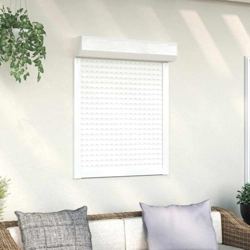 Generico Tapparella Avvolgibile in Alluminio 80x100 cm Bianca,Bianco,5.88kg,144965