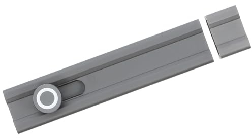 Sosoport Loquet Coulissant Adhésif 150Mm Gris Nocturne Verrou Intérieur sans Perçage Pêne Dormant Vintage Sécurité Renforcée pour Porte Coulissante Installation Facile sans Abîmer