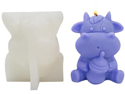 3D Kuh Form | Silikon 3D Niedliche Partyzubehör - Tier Guss Form,Für Seife Schokolade Heimdekoration Feiertag Geburtstag Party Büros Zuhause Raum Schreibtisch Desktop Schule Wohnung