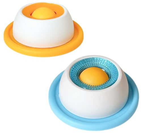 2PCS Slow Feeder Bowl | Anti-Spill Dog & Cat Lick Bowl Set | Pet Slow Feed Toy for Dogs Cats, Calming Anxiety Relief, Suitable for Dry/Wet Food & Yogurt
