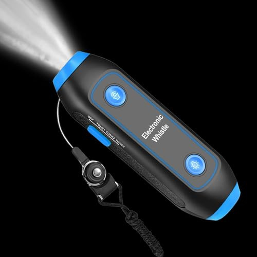 Elektronisk visselpipa - ABS-säkerhetslås med hög volym 120–150 DB | Justerbar flertonsdrift med en knapp, bärbar domarvisselpipa, nödvarningsenhet för domare, L