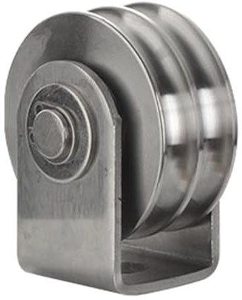 Puleggia a doppia scanalatura in acciaio inox di alta qualità, 200 kg, cuscinetto ideale per uso marittimo, doppia scanalatura, blocco puleggia fissa
