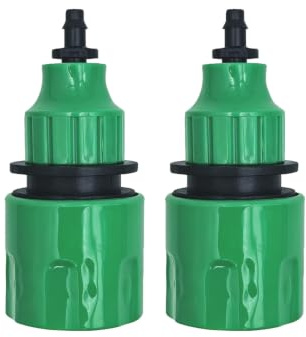 Irrigation Connectors,2PCS Garden Hose Micro Irrigation Quick Connector Kit | Water Connector Adapter for 4/7mm 8/11mm Pipes, One Way Valve Tap Fitting for Outdoor Drip Irrigation, Quick Faucet Connector