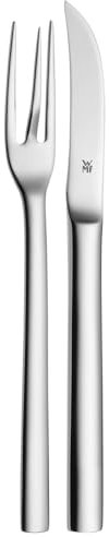 WMF Nuova Pellkartoffelbesteck Set 2-teilig, Pellkartoffelgabel Pellkartoffelmesser Cromargan Edelstahl poliert spülmaschinengeeignet, L 16 cm