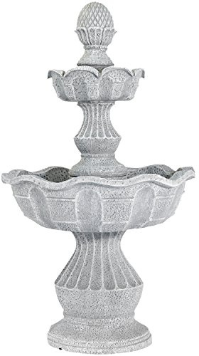 STILISTA Gartenbrunnen Modell Athene Steinoptik 50 x 48 x 85 cm Springbrunnen inkl. Pumpe