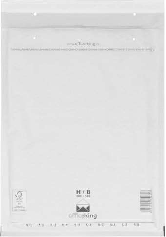 officeking 100 Luftpolsterversandtaschen Luftpolsterumschlag H8 weiß 290 x 370 mm DIN B4 Luftpolster Verpackung Polsterumschläge Briefumschläge gepolstert