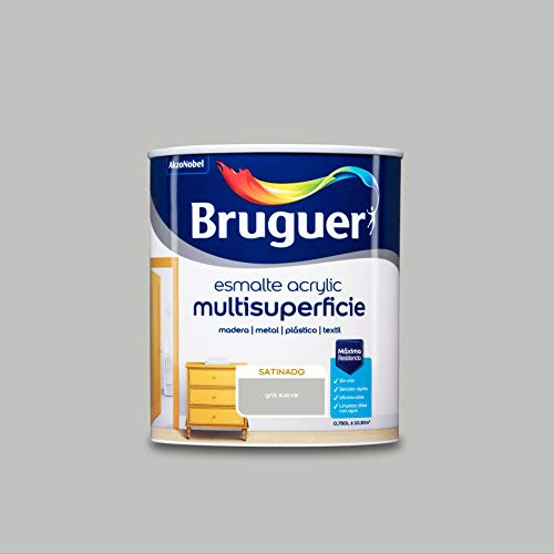 Bruguer Acrylic Multisuperficie Esmalte al agua Satinado Gris Suave 750 ml