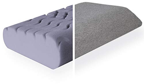 Grosana Nackenstützkissen Travel Spring Kern Aquacell und Protector Bezug Weiß 62 X 31,5 X 12/10,5 cm