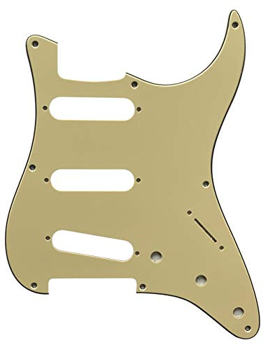Passend für US Fender 57' 8 Sctew Stratocaster Style Gitarren Pickguard (3-lagig, Vintage Gelb)