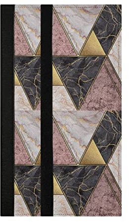 Marble Granite Agate Purple Pink Gold Black Art Paint Triangle Tiles Refrigerator Door Handle Cover Kitchen Appliance Decor Handle Anti-Skid Protector Fridge, Oven Keep Off Fingerprints Food Stains
