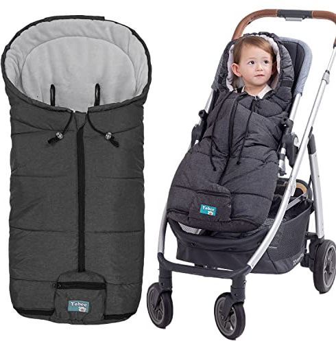 Yobee Winter Outdoor Tour Waterproof Stroller Bunting Bag, Warm and Comforatble Stroller Footmuff, Toddler Universal Stroller Sleeping Bag, Multi-Use,6 to 36 Months