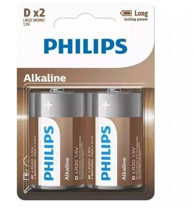 Philips Pila Alcalina - Power Alkaline - Dispositivos Alto Consumo, Potencia 10 años,Tecnología Alcalina, 1'5V, Composición Quimica, Metales Pesados