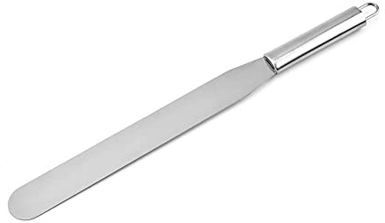 SEIWEI Cake Spatula Straight Palette Knives Smooth Icing Spatula Cupcake Cakes Decorating Home kitchen Baking Tool Silver (25.40cm/10inch)