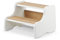 defiPad Tritthocker mit 2 Stufen | Holzhocker für Kinder | Kindertreppchen Schemel | Kindermöbel für Bad, Küche, Kinderzimmer ab 2 Jahre | Toilettenhocker | Hocker Holz | Kinderzimmer Möbel |