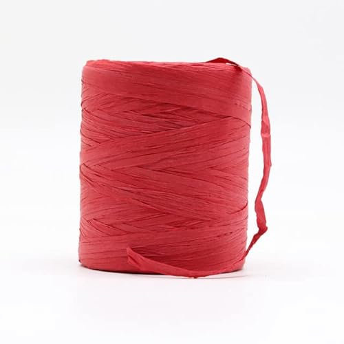 DRYZUN Baumwoll-Bastgarn, solides Garn zum Häkeln von Basttaschen, beliebtes Sommer-Bastband, DIY Handstricken von Bast-Strohhüten, 180 Meter
