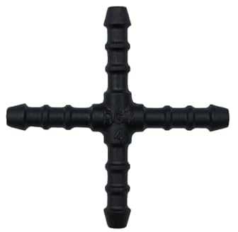 1, 2, 3, 5 oder 10 Stück Kreuz Schlauchverbinder 4 x 4 x 4 x 4 mm PA GF30 Kreuz Verbinder (2)