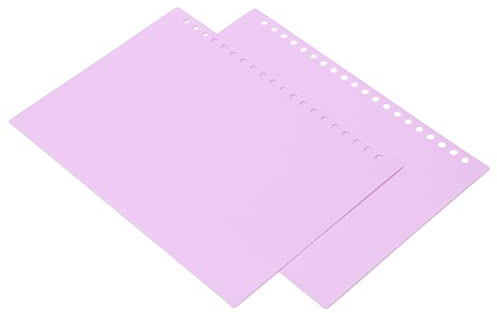 Cubierta para Carpeta de Hojas Sueltas, Cubierta para Carpeta de Presentación Flexible A5, Plástico, 20 Hojas de Colores para Reemplazo (Violeta)