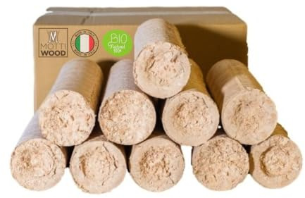 Holzbriketts Buchenholz, 10 kg, Briketts für Öfen, Kamine, Pizzaöfen, 8 Stück, natur (24 Kartons)