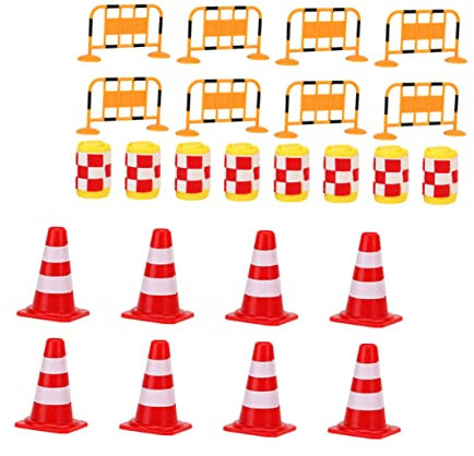 ibasenice 24stücke Teiliges Verkehrskegel Spielzeug Für Mädchen Bildungsspielzeug Mit Orangen Und Gelben Absperrhütchen Fördert Verkehrswissen Und Symbolisches Lernen