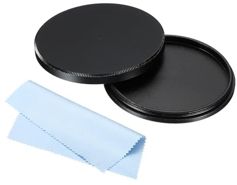 PATIKIL Tapa de Objetivo de 46mm Cubierta de Tapa de Objetivo de Cámara Universal Funda de Protección Frontal de Metal para Filtro de Objetivo con Paño de Limpieza