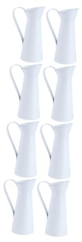 BESPORTBLE 8 STK Vase verzinkter Pflanzkübel weißer Blumentopf Wasserkocher Hochzeitsdekorationen Blumentopf bepflanzen Blumenpflanztopf Schreibtisch Milchkanne Kaffeetasse Gießkanne