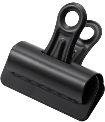 POERMA 6 Pezzi Clip per Bulldog Grandi, Graffetta per Raccoglitori da 75 mm, Clip Fermacarte in Metallo per Cani da Toro per La Cucina Domestica, la Scuola e L'ufficio