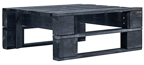 Willood Outdoor-Ottomane Paletten Holz Schwarz