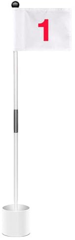 Golfflaggenstick-Set – Golf-Putting-Loch-Set, Golf-Pin-Flagge, Putting-Flaggen-Set, tragbares Outdoor-Hinterhof-Golfflaggen-Zubehör für Golfliebhaber zum Üben im Hinterhof-Garten