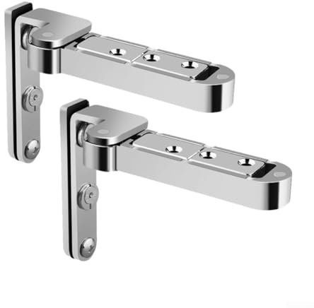 HpLive Unsichtbare Türscharniere, Verstellbar 3D Einstellbare Türbänder Zinklegierung Verdeckte Scharniere für Schwere Türen bis 70kg(Silber)