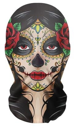 YUECIBAI Fliegermützen Halloween Sturmhaube Hut Männer Frauen Schädel Full Face Party Kopf Bedeckung Reitgeschenk Eine Größe 3