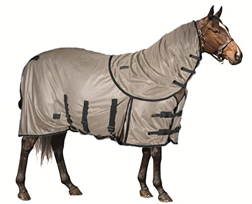 Gewicht Pferd Weidedecke, Outer Shell Turnout Blanket with Neck Detachabl Ethermal Comfortable Durable with Combo Neck for Men Women Outdoor Horse Riding(115cm/45in)
