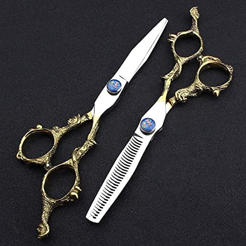 sjdoPulse Professionelle Haarschere, 6,0 Zoll Friseurscheren-Set Haarschneideschere Friseurschere Schnittsalon, 6-Zoll-Set
