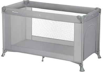 Bebeconfort Sweet Dreams, Baby Reisebett, 0–3 Jahre (0–15 kg), Reisebett leicht für Babys, Große gepolsterte Matratze, Seitenfenster, Einfach Kompakt Klappbar, Mit Reisetasche, Mineral Grey