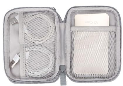 SHINEOFI Bolsa Organizadora de Poliéster para Cables de Datos y Auriculares una Sola Capa Compacta y Ligera Adecuado para Uso en Casa y Viajes de Negocios