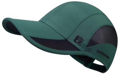 GADIEMKENSD Baseball Cap Quick Dry Sports Hat Unstructured Soft for Men Outdoor Run Golf Dad Bicycle Caps (Blackish Green, M)
