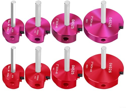 Alanmoship Aluminum Alloy PVC Pipe Reamer Fitting Saver Professional Plumbing Tool For Drain Lines Water Pipe Connection 1-3 Inch Red(1 inch)