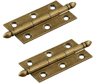 2 Pieces Brass Door Hinges Bronze 3inch Heavy Duty Folding Hinges for Gate,Window,Drawer