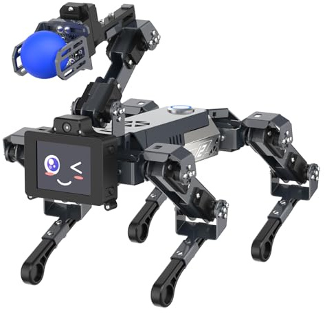 Yahboom AI Embodied Intelligent Robot Dog, 15DOF, Programming Education AI Roboterhund with Robotic Arms, Thinking Roboter Hund, APP Controlled Visual Recognition Robot Pet (DOGZILLA-LITE with Pi CM4)