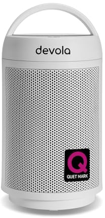 Devola 1500W Electric Space Heater, Portable Ceramic Fan Heaters With Oscillation, Tip-Over & Overheat Protection, 8 hour timer, 3 modes, Carry Handle (White)
