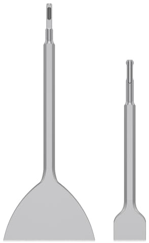 2pcs SDS plus Meißelgesetz Fliesenmeißel SDS Plus Meißel 380 x 145 mm | 225 x 40 mm Breit breitmeißel für Fliesen, Fliesenkleber, Beton, Naturstein, Mauerwerk usw. entfernen(2 Stück)