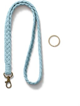 AOKSUNOVA Schlüsselband Blau Schlüsselanhänger Lang Schlüsselkette Lanyard Schlüsselband zum Umhängen