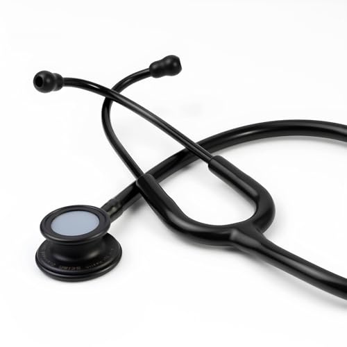 SCIAN Dual Head Stethoscope with Ear Tips, Professional Stethoscopes for Doctors, Nurses, Medical Nursing Students, Clinical Student Use, Classic Stainless Steel Stethoscope Kit, Black Tube