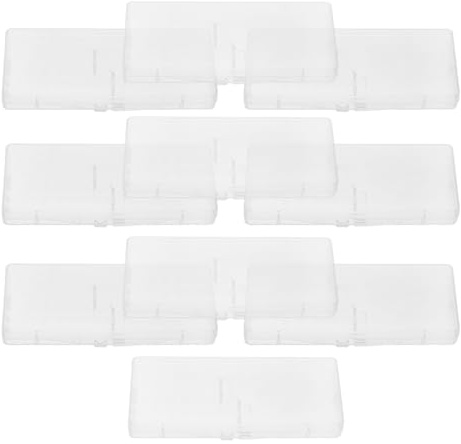 Interdentalbürsten aus Kunststoff Halterungsbox Tragbare 10 Stück-pack | Rechteckige Klappdeckel Form, Durchsichtig für Einfache Inhaltserkennung, für Zuhause und Reise
