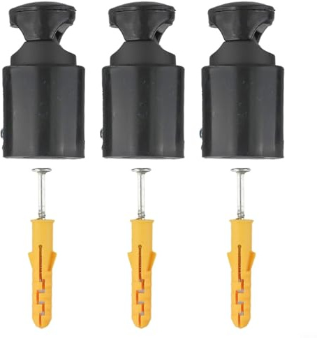UrbanHui Set di staffe per termosifone, supporto per scaldasalviette regolabile, staffa da parete per riscaldamento, gancio nero in plastica, kit di fissaggio di ricambio per bagno, cucina, ufficio