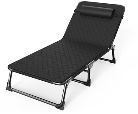 Verstellbarer faltbarer Liegestuhl – bequemer Outdoor-Lounge-Sessel für Terrasse, Pool, Strand, Sonnenbräunung und Entspannung – tragbarer Klappsitz für ultimativen Komfort