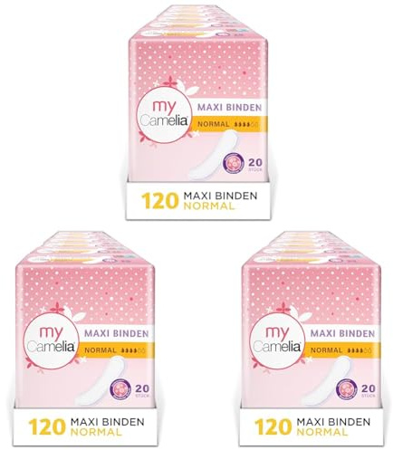 Camelia Maxi Binden Normal 20x6 (120 Stück) (Packung mit 3)