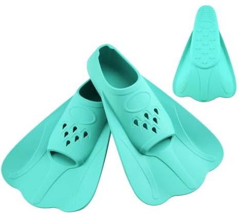 Senermter Aletas de Natación para los Niños - Aletas Cortas para Entrenamiento Infantil,Equipo De Entrenamiento De Principiantes - para Esnórquel, Buceo, Vacaciones, Bodyboarding, Piscina, Playa,