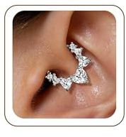 MIYUEFAN Piercing per il naso per donne in acciaio inossidabile oro argento anello per naso piercing helix, setto trago conch orecchini piercing per le labbra anelli per piercing al naso zirconia